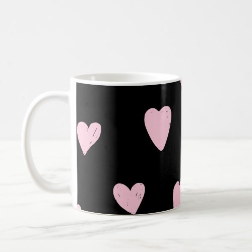 Valentine Pink Hearts Vintage Love Coffee Mug