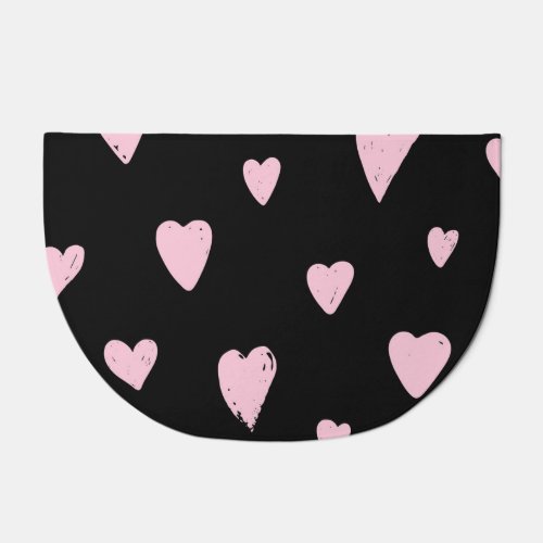 Valentine Pink Hearts Vintage Love Doormat