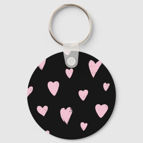 Valentine Pink Hearts Vintage Love Keychain