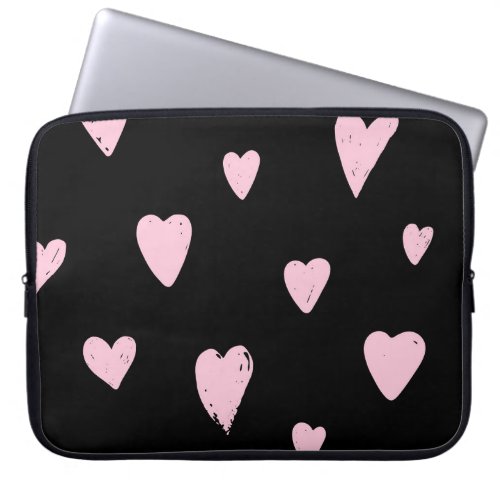 Valentine Pink Hearts Vintage Love Laptop Sleeve