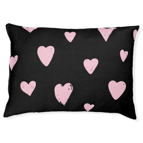 Valentine Pink Hearts Vintage Love Pet Bed