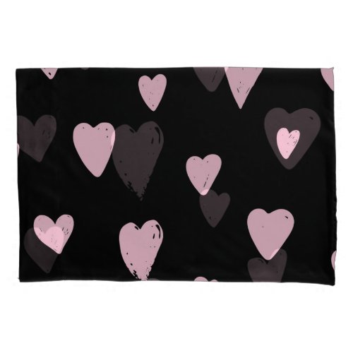 Valentine Pink Hearts Vintage Love Pillow Case
