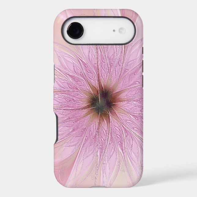 Valentine Pink Modern Flower Phone Case (Back)
