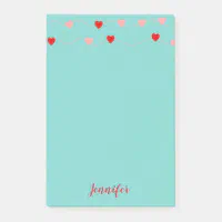 Cute white red big Heart chic Valentine's day Post-it Notes