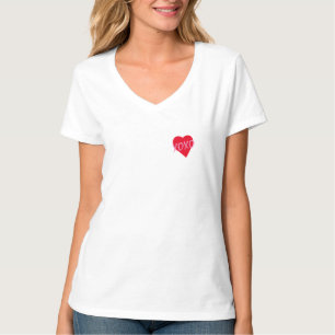 Valentine Pink XOXO Hugs and Kisses Red Heart T-Shirt
