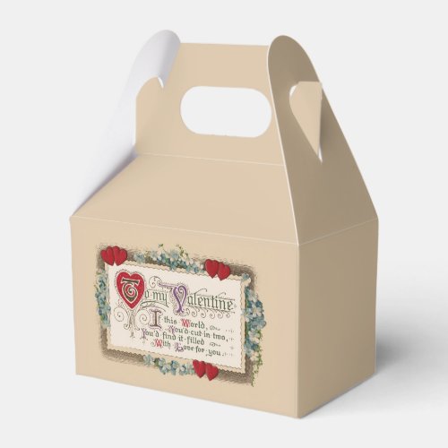 Valentine Poem Favor Boxes