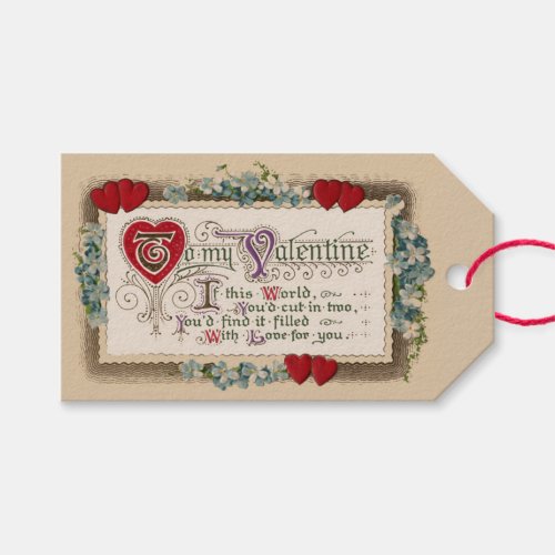 Valentine Poem Gift Tags