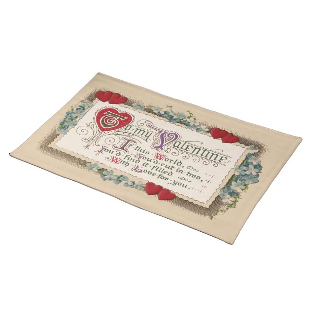 Valentine Poem Placemat (On Table)