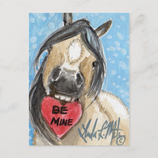 Valentine Pony Postcard Buckskin (Front)