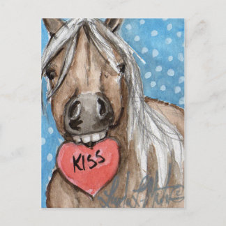Valentine Pony Postcard Silver Bay