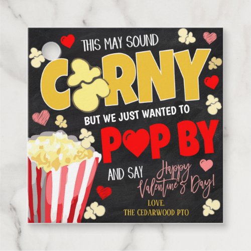 Valentine Popcorn Gift Tag
