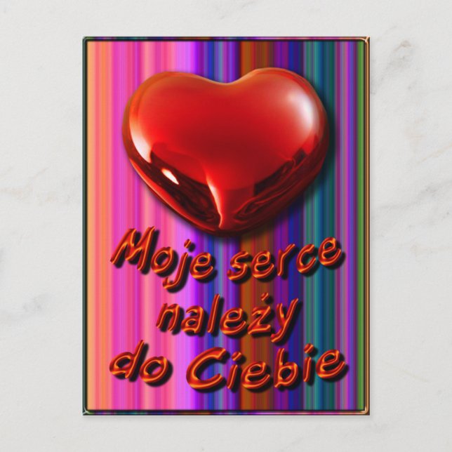 Valentine Postcard in Polish (Front)