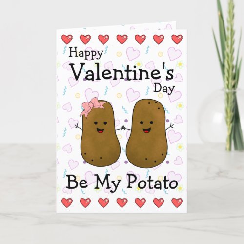 Valentine Potato Personalized  Holiday Card