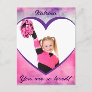 Valentine Precious Memories Heart Photo and Name Postcard