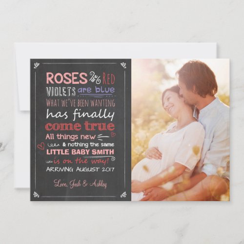 Valentine Pregnancy Announcement Card Expecting