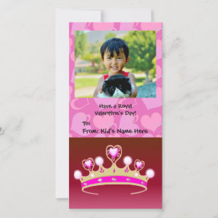 Valentine Princess Girl's Holiday Card