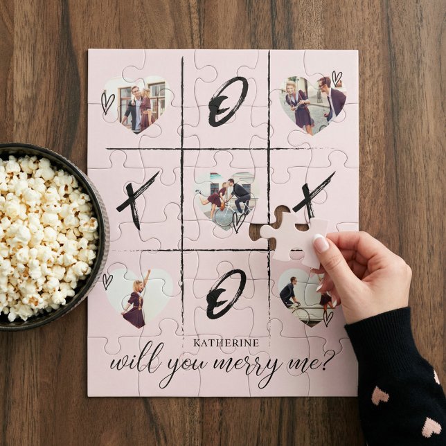 Valentine Proposal Will You Merry Me XOXO Photo Jigsaw Puzzle (Valentine's Marriage Proposal Will You Merry Me XO Jigsaw Puzzle)