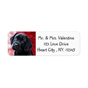 Valentine Puppy - Dog Valentine - Lab Puppy Label