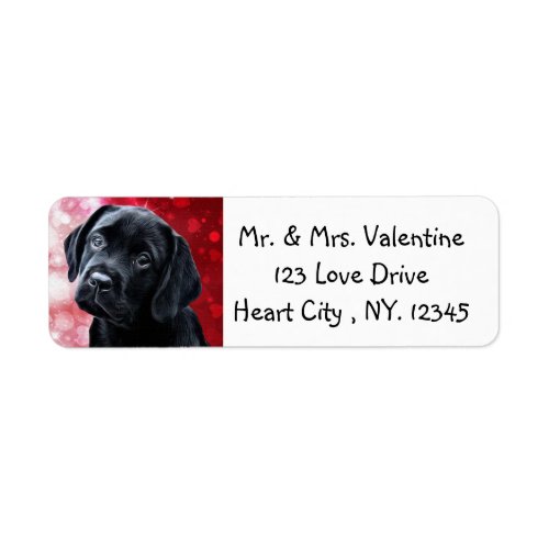 Valentine Puppy _ Dog Valentine _ Lab Puppy Label