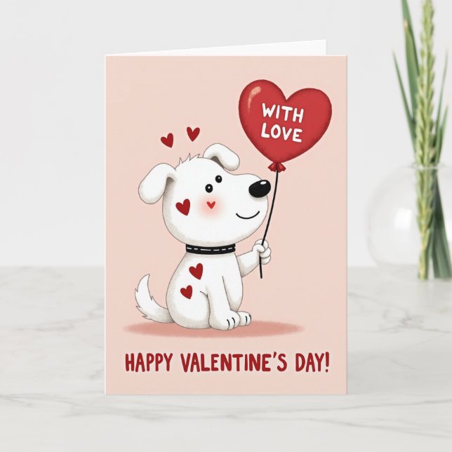Valentine Puppy Love Card (Front)