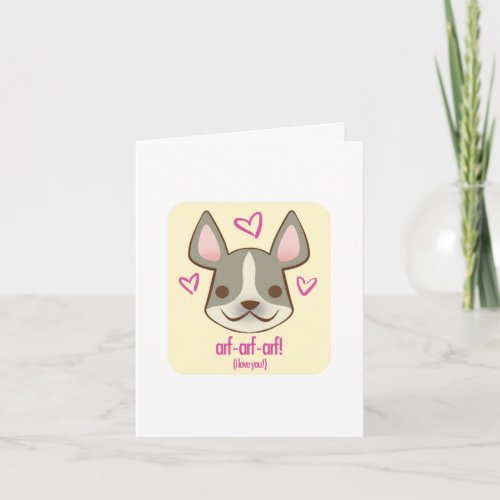 Valentine Pups _ Frenchie card