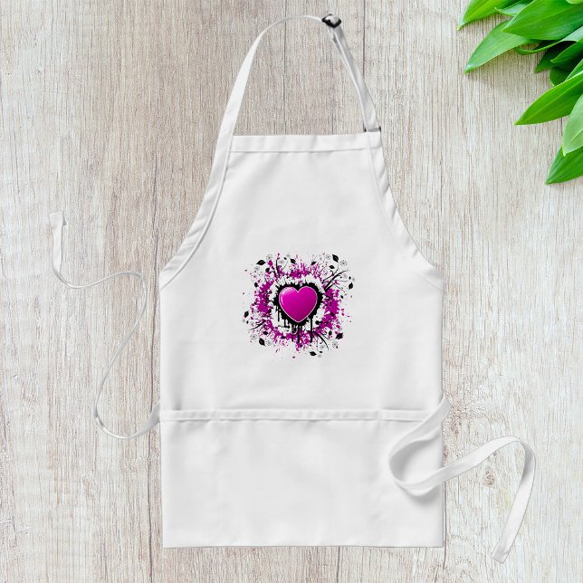 Valentine Purple Heart Adult Apron (Creator Uploaded)