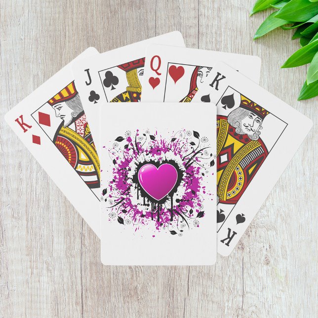 Valentine Purple Heart Poker Cards (Creator Uploaded)