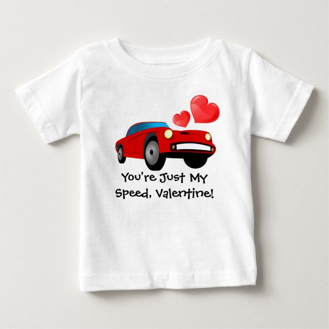 Valentine Race Car Baby T-Shirt (Front)