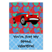 Valentine Race Car Card