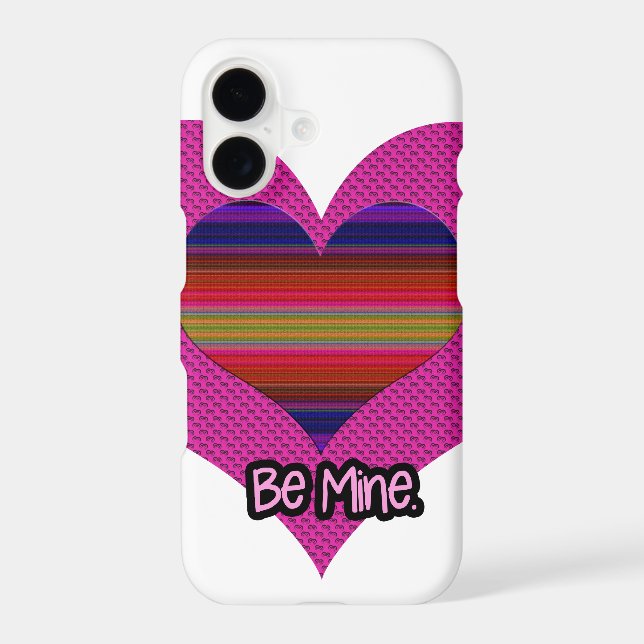 Valentine Rainbow Heart Be Mine iPhone Case (Back)