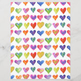 Cute Pink Hearts Scrapbook Paper