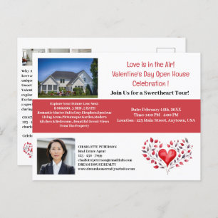 Valentine Real Estate Open House Invitation Postcard