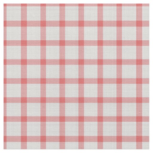 Valentine Red and white windowpane Plaid Gingham Fabric