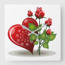 VALENTINE RED  HEART AND RED ROSES