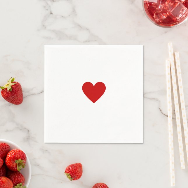 Valentine Red Heart Napkins (Insitu)