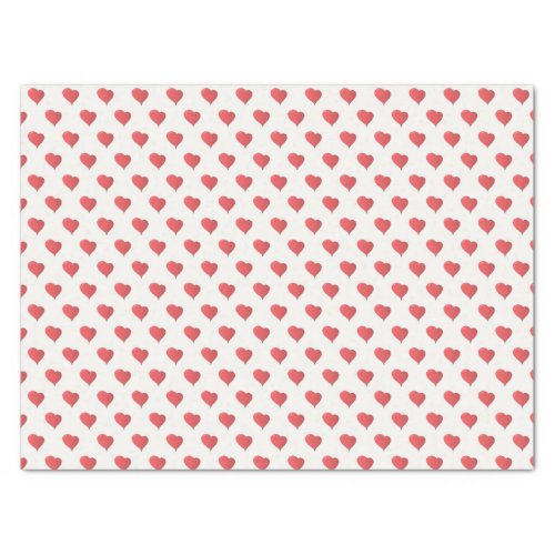 Valentine Red Heart Pattern Tissue Paper