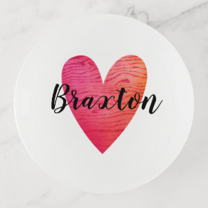 Valentine Red Heart Trinket Tray
