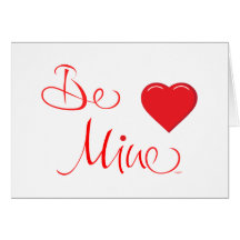 Valentine Red Hearts Love Be-Mine-Card