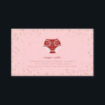 Valentine Red Pink Diaper Raffle Baby Shower Enclo Enclosure Card<br><div class="desc">Diaper raffle design with Valentine's day inspired color scheme featuring red cloth diaper over light pink background with faux gold confetti.  Coordinating baby shower invitations available at Jill's Paperie.</div>