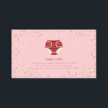 Valentine Red Pink Diaper Raffle Baby Shower Enclo Enclosure Card<br><div class="desc">Diaper raffle design with Valentine's day inspired color scheme featuring red cloth diaper over light pink background with faux gold confetti.  Coordinating baby shower invitations available at Jill's Paperie.</div>