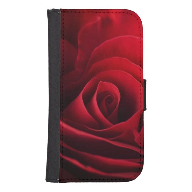 Valentine Red Rose Samsung Galaxy Wallet Case (Front)