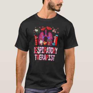 Valentine Respiratory Therapist Love Heart Pulmono T-Shirt