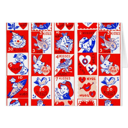 Valentine Retro Love Hugs Cute Pattern