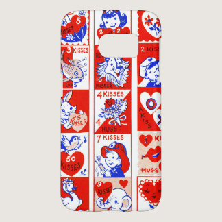 Valentine Retro Love Hugs Cute Pattern Samsung Galaxy S7 Case