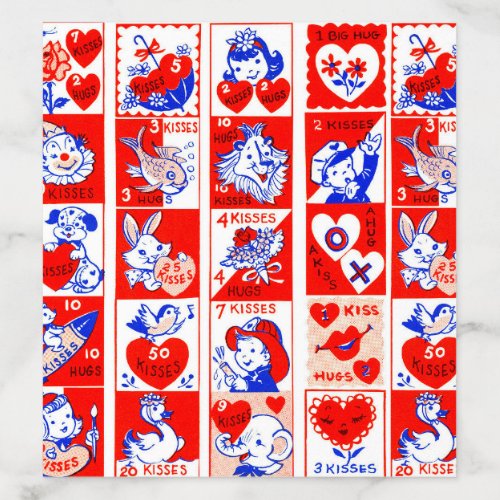 Valentine Retro Love Hugs Cute Pattern Envelope Liner