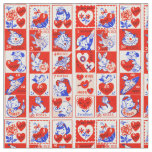 Valentine Retro Love Hugs Cute Pattern Fabric