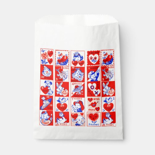 Valentine Retro Love Hugs Cute Pattern Favor Bag