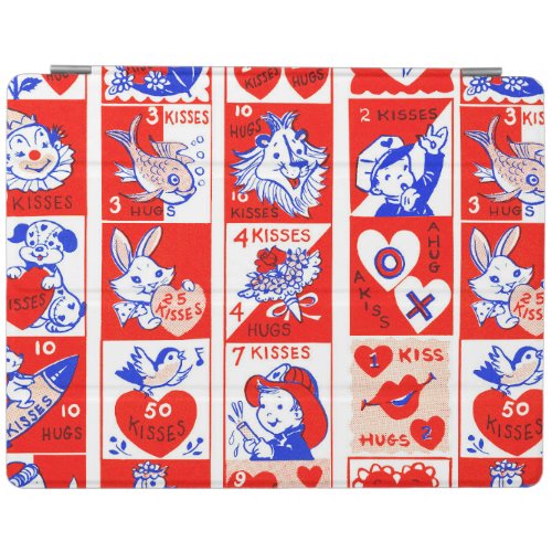 Valentine Retro Love Hugs Cute Pattern iPad Smart Cover