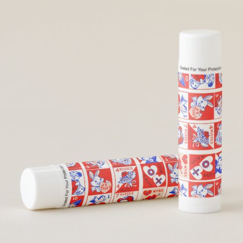 Valentine Retro Love Hugs Cute Pattern Lip Balm