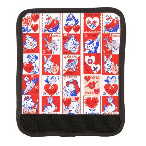 Valentine Retro Love Hugs Cute Pattern Luggage Handle Wrap